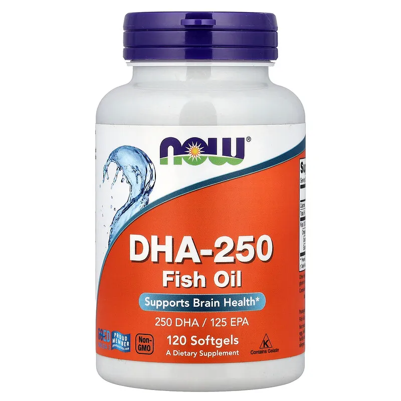 NOW DHA-250 フィッシュオイル 120粒の商品画像