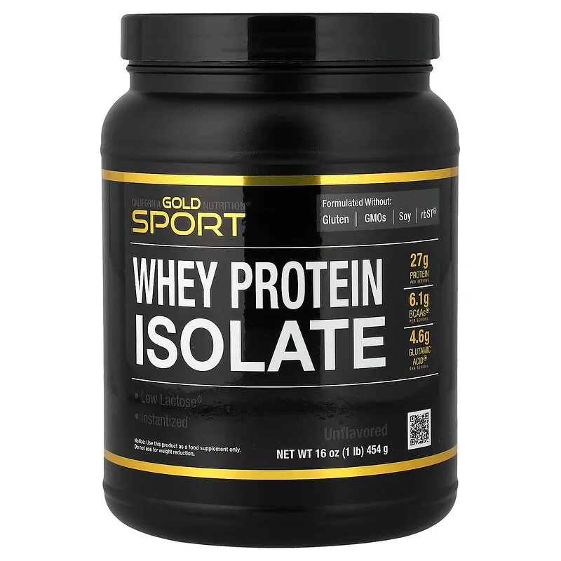 California Gold Nutrition SPORT ホエイプロテインアイソレート 無香料 454gの商品画像