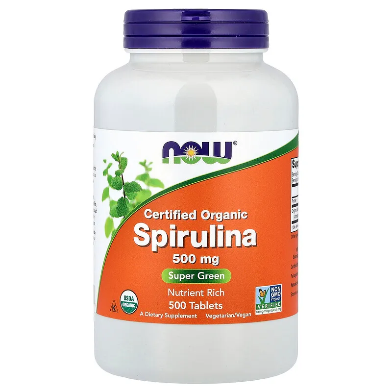 NOW オーガニック スピルリナ 500mg 500錠の商品画像